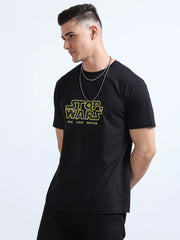 Stop Graphic Print T-Shirt | Black