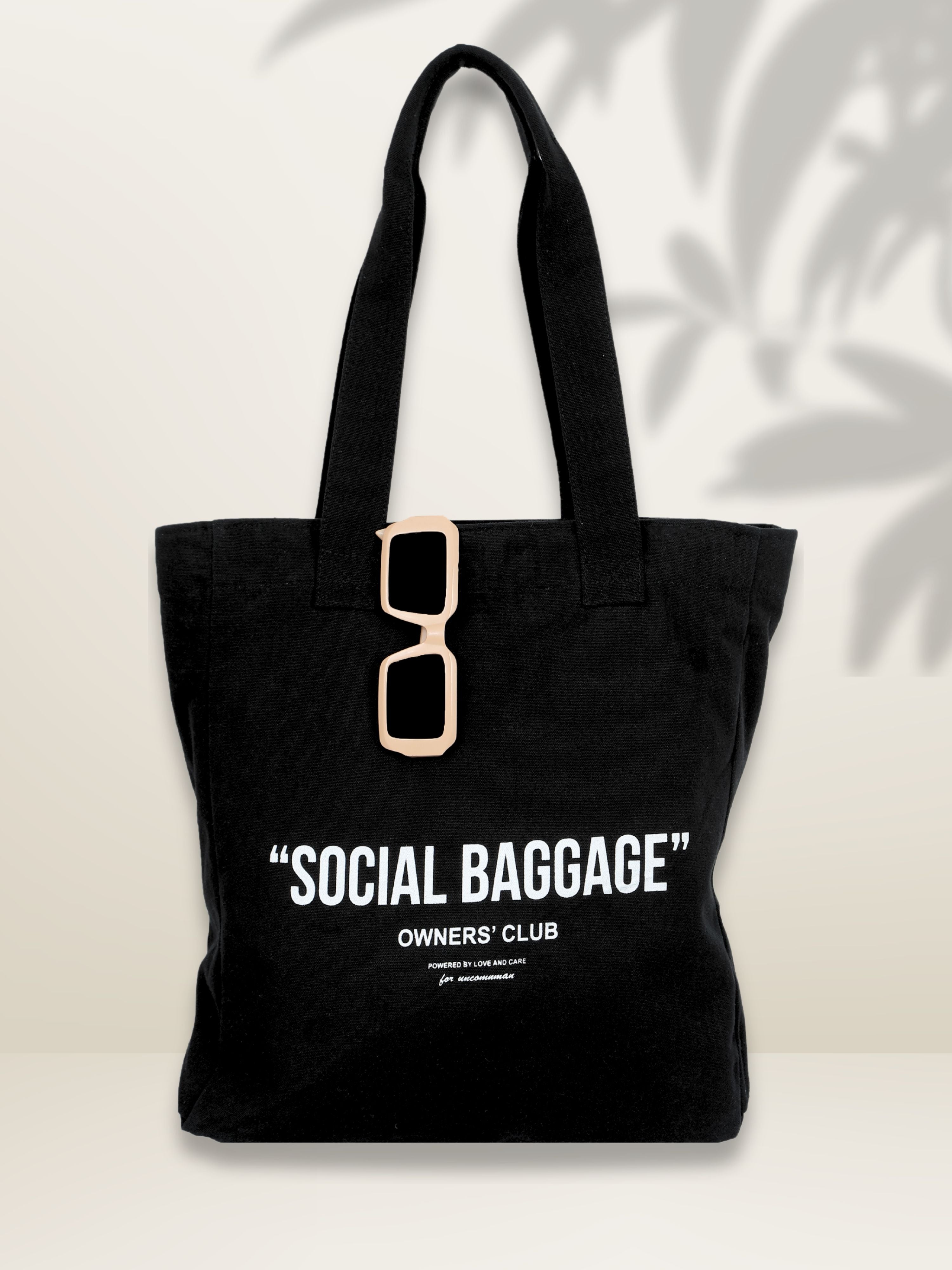 Social Baggage Tote Bag | Black