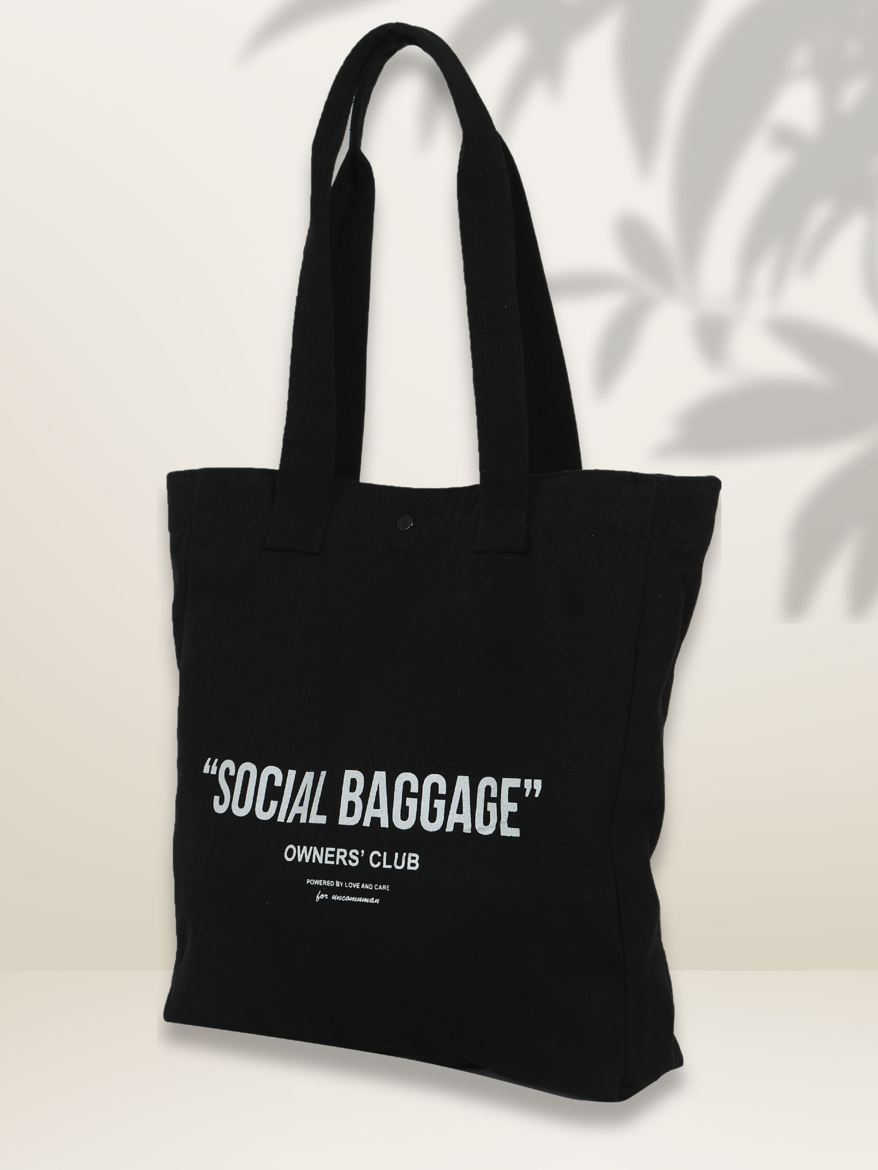 Black Social Baggage Tote Bag