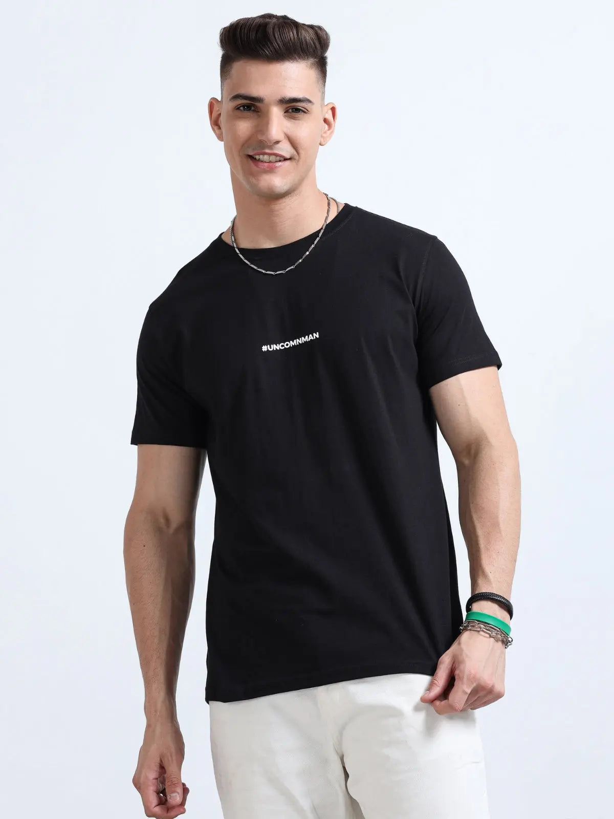 Logo Graphic Print Crew Neck T-Shirt | Slim Fit 