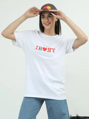 Irony Graphic Print Crew Neck T-Shirt | White