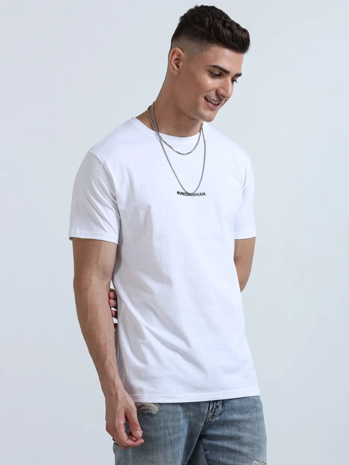 Logo Graphic Print Crew Neck T-Shirt | Slim Fit 