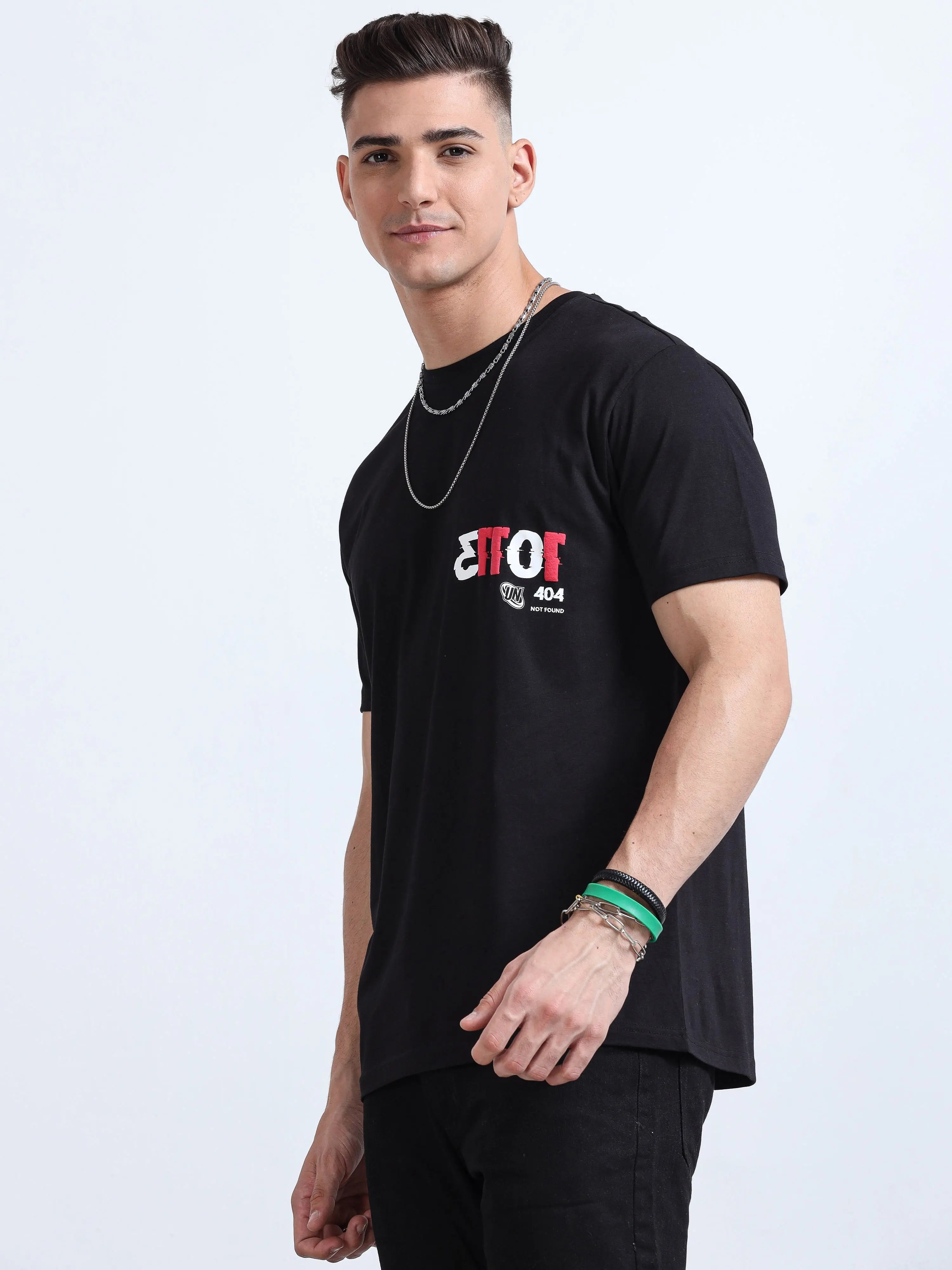 Error Black Print T-Shirt